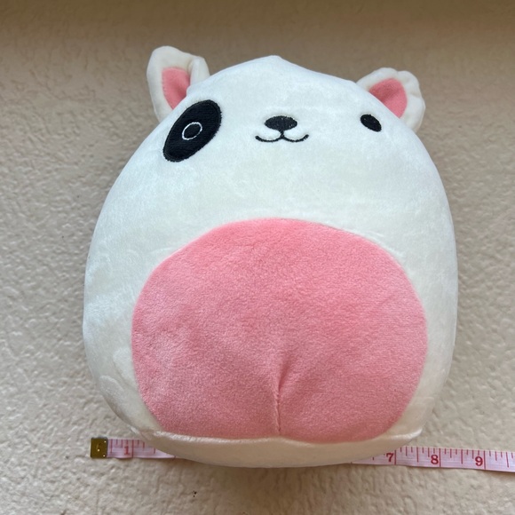 White Pink Terrier Dog Plush Toy - Picture 5 of 5